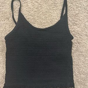 black tan top , cropped